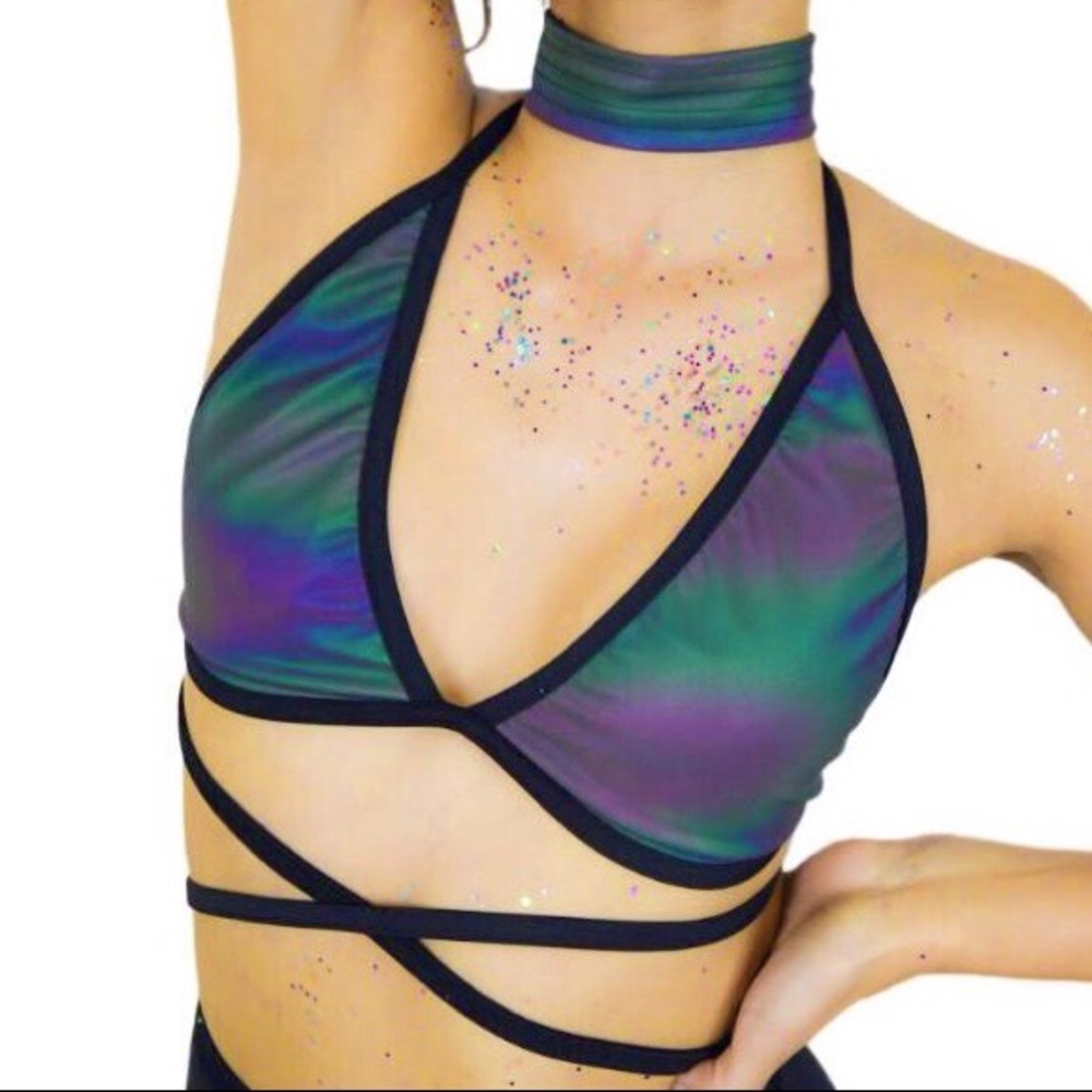 ROLITA COUTURE REFLECTIVE BRA TOP
